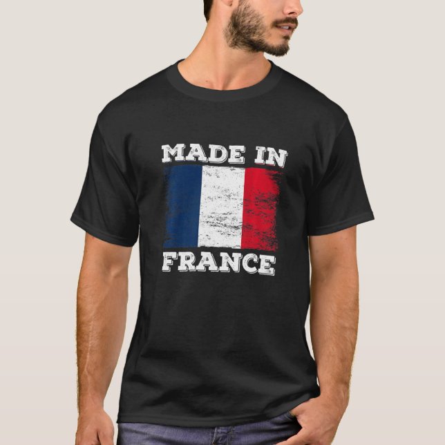Camiseta Hecho En Francia Con Bandera Francesa Gráfica Guay (Anverso)