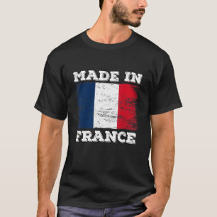 Camiseta Hecho En Francia Con La Bandera Francesa Gráfico D