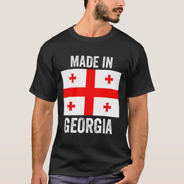 Camiseta Hecho en Georgia // Bandera Nacional del País Mund (Anverso)