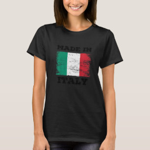 Camiseta Hecho En Italia Con La Bandera Italiana Diseño Grá