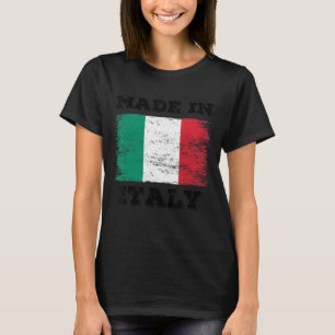 Camiseta Hecho En Italia Con La Bandera Italiana Diseño Grá