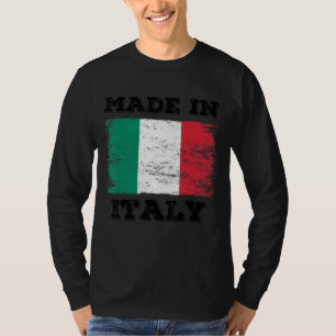 Camiseta Hecho En Italia Con La Bandera Italiana Diseño Grá