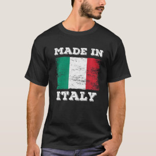 Camiseta Hecho En Italia Con La Bandera Italiana Diseño Grá