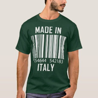 Camiseta Hecho En Italia Gracioso Código De Barras 1