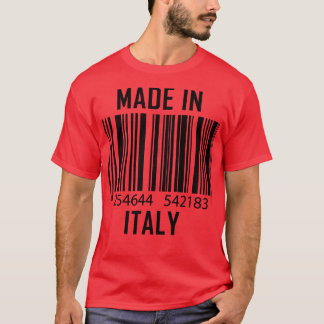 Camiseta Hecho En Italia Gracioso En Barcode
