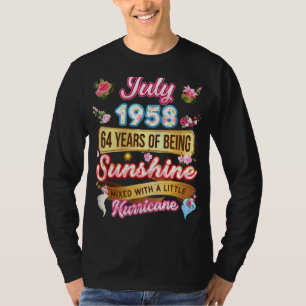 Camiseta Hecho En Julio De 1958 Chica De 64 Años De Edad 64