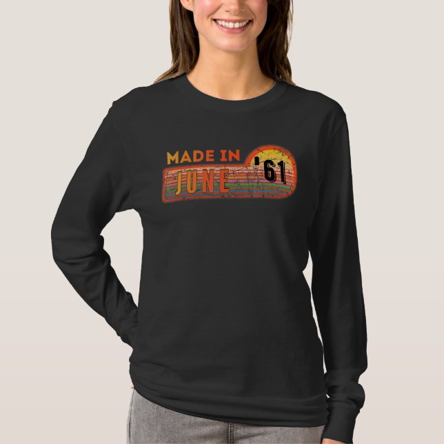 Camiseta Hecho En Junio De 1961 Increíble Desde El Viento D (Anverso)
