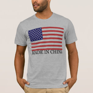 CAMISETA HECHO EN LA BANDERA DE CHINA