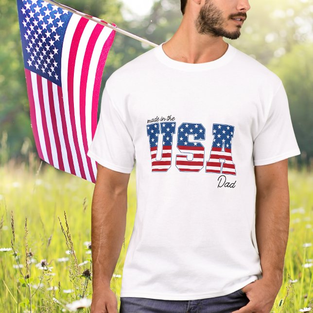 Camiseta Hecho en la bandera de los Estados Unidos Patrióti (Subido por el creador)
