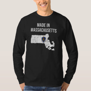 Camiseta Hecho En La Bandera Estatal De Massachusetts