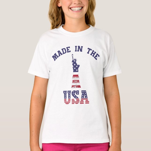 Camiseta Hecho en la Estatua de la Libertad de Estados Unid (Anverso)