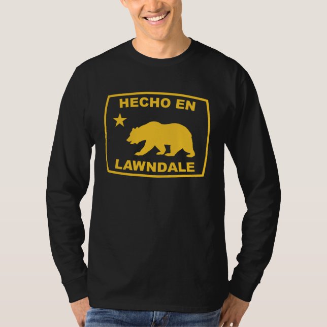 Camiseta Hecho en Lawndale California Republic Pacific Coas (Anverso)