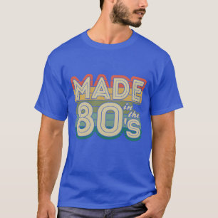 Camiseta Hecho en los 80 nacido en los 80 año de nacimiento