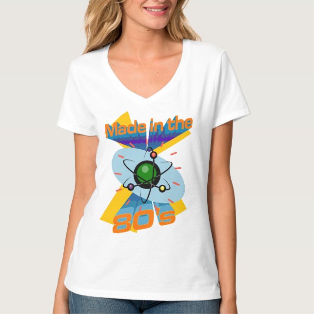 Camiseta Hecho en los 80's Átomo (Anverso)