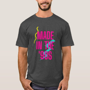 Camiseta Hecho en los 90 arte pop neón retro familia