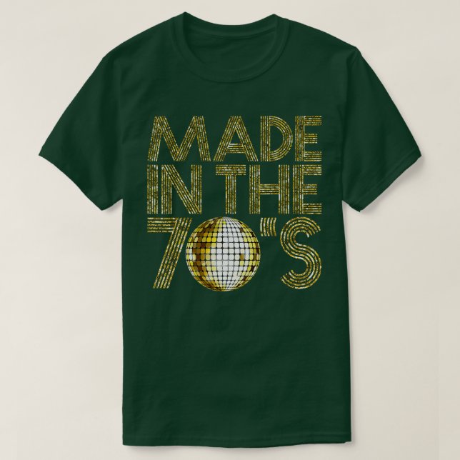 Camiseta Hecho en los años 70 70 1979 Retro Disco 40 años (Diseño del anverso)