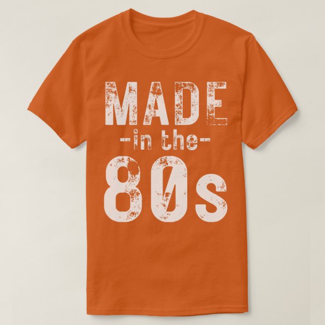 Camiseta Hecho en los años 80 (Diseño del anverso)