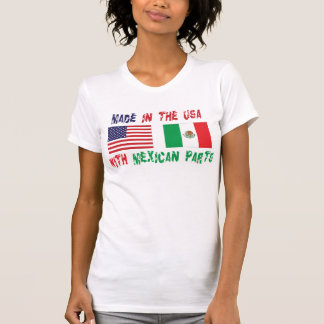 Camiseta Hecho en los E.E.U.U. con el mexicano parte a la