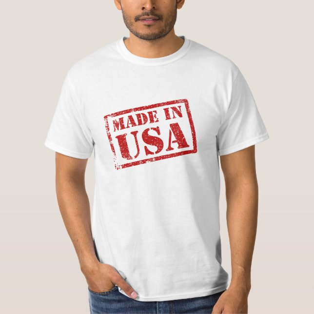 Camiseta Hecho en los E.E.U.U., hechos en América (Anverso)
