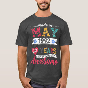 Camiseta Hecho En Mayo De 1992 30 Años De Ser Atractivo 30