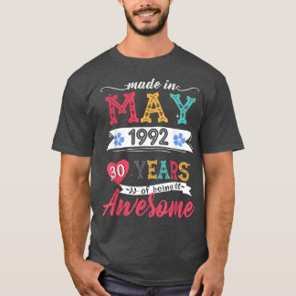 Camiseta Hecho En Mayo De 1992 30 Años De Ser Atractivo 30