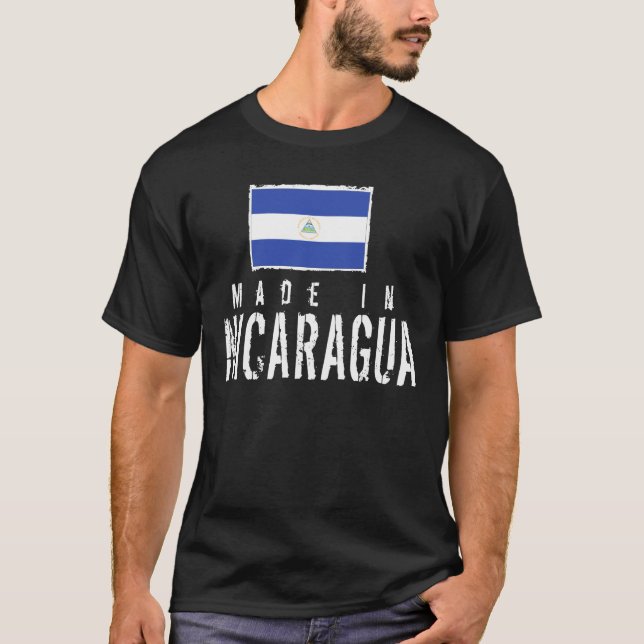 Camiseta Hecho en Nicaragua - oscuridad (Anverso)