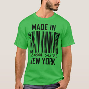 Camiseta Hecho en Nueva York Gracioso en Barcode