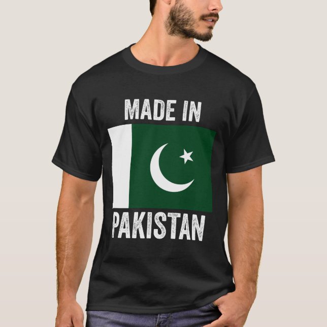 Camiseta Hecho en Pakistán // Bandera nacional mundial (Anverso)