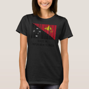 Camiseta Hecho en Papúa Nueva Guinea Código de barras de la