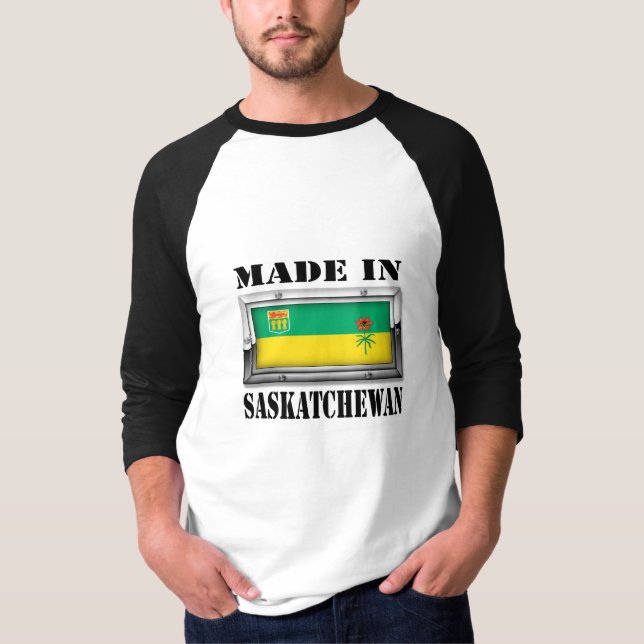 Camiseta Hecho en Saskatchewan (luz) (Anverso)