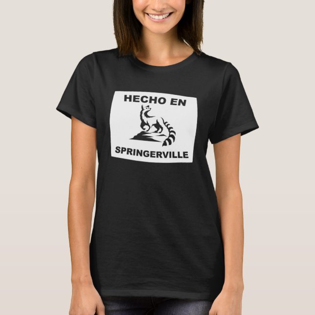 Camiseta Hecho en Springerville Arizona Ringtail State Anim (Anverso)