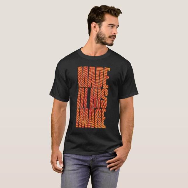 Camiseta Hecho en su imagen (Naranja) (Anverso completo)
