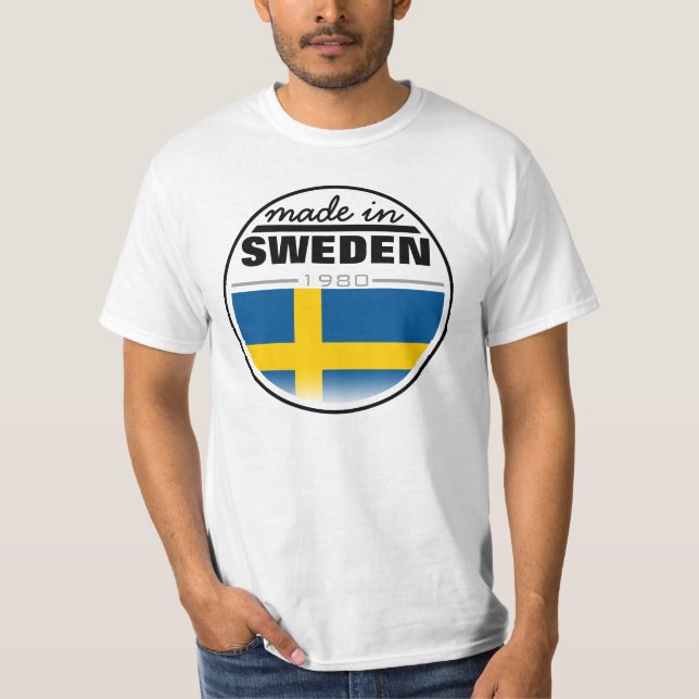 Camiseta Hecho en… "Suecia " (Anverso)
