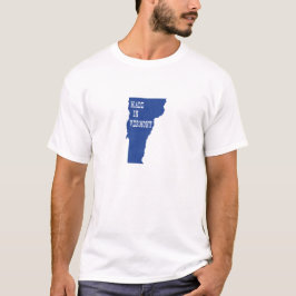 Camiseta Hecho En Vermont, En Forma De Azul Vermonter Estad