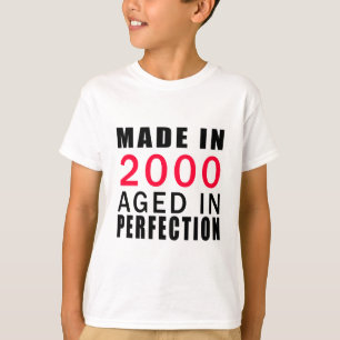 Camiseta Hecho envejecido en 2000 en la perfección