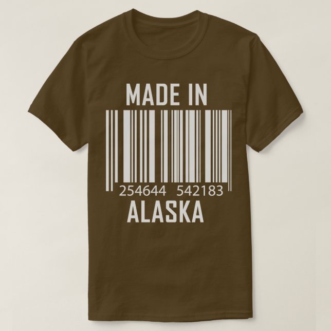 Camiseta Hecho Gracioso En Alaska Barcode (Diseño del anverso)