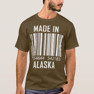 Camiseta Hecho Gracioso En Alaska Barcode