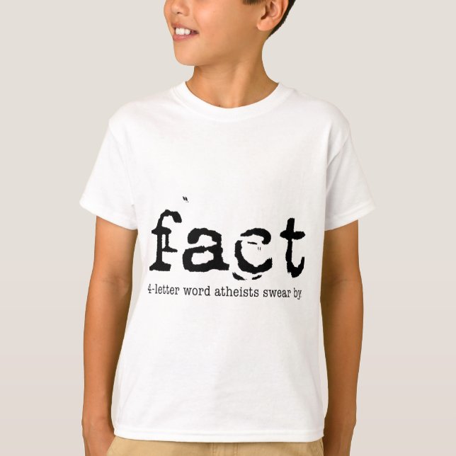 Camiseta HECHO - La palabra de cuatro letras "ateos" se hac (Anverso)