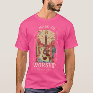 Camiseta Hecho Para Adorar A Boho Guitarra Cristiana Occide