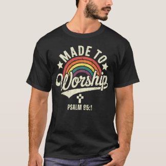 Camiseta Hecho Para Adorar La Fe Cristiana Dios Jesús Retro