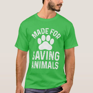 Camiseta Hecho para salvar a la familia de los animales