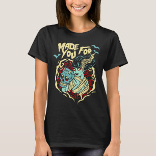 Camiseta Hecho para ti amantes zombies Frankenstein San Val