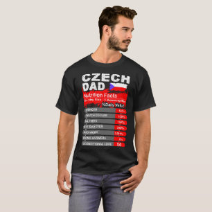 Camiseta Hechos checos de la nutrición del papá que sirve
