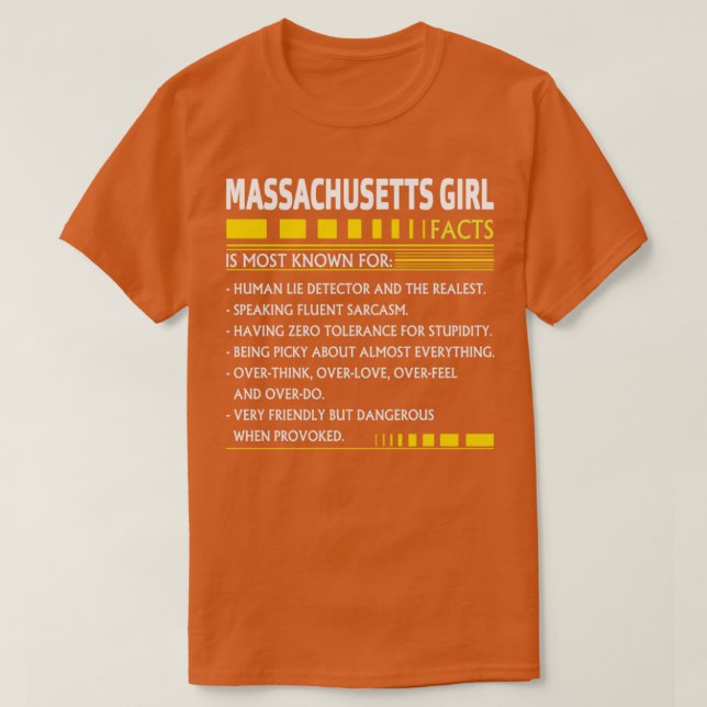 Camiseta Hechos Chicas de Massachusetts (Diseño del anverso)