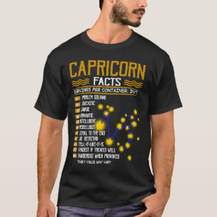 Camiseta Hechos de Capricorn Horoscopos Cumpleaños de Capri