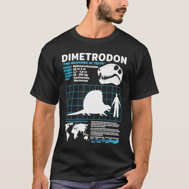 Camiseta Hechos de dinosaurios de Dimetrodon (Anverso)