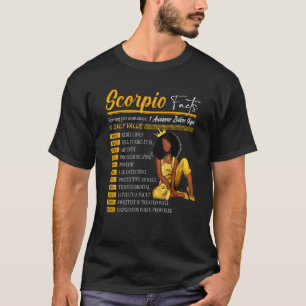 Camiseta Hechos de Escorpio Asombroso Rótulo Zodiaco Horosc