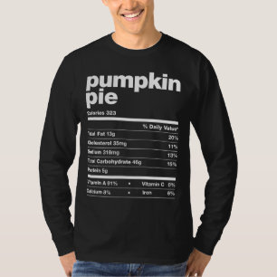 Camiseta Hechos de la nutrición de la calabaza