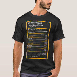 Camiseta Hechos de la Nutrición de Sneakerhead Calzado zapa