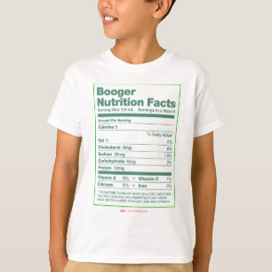 Camiseta Hechos de la nutrición del Booger